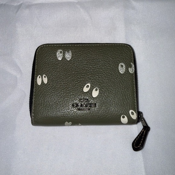 Coach Handbags - Coach Disney Snow White Olive Green Zip Around Wallet Spooky Eyes